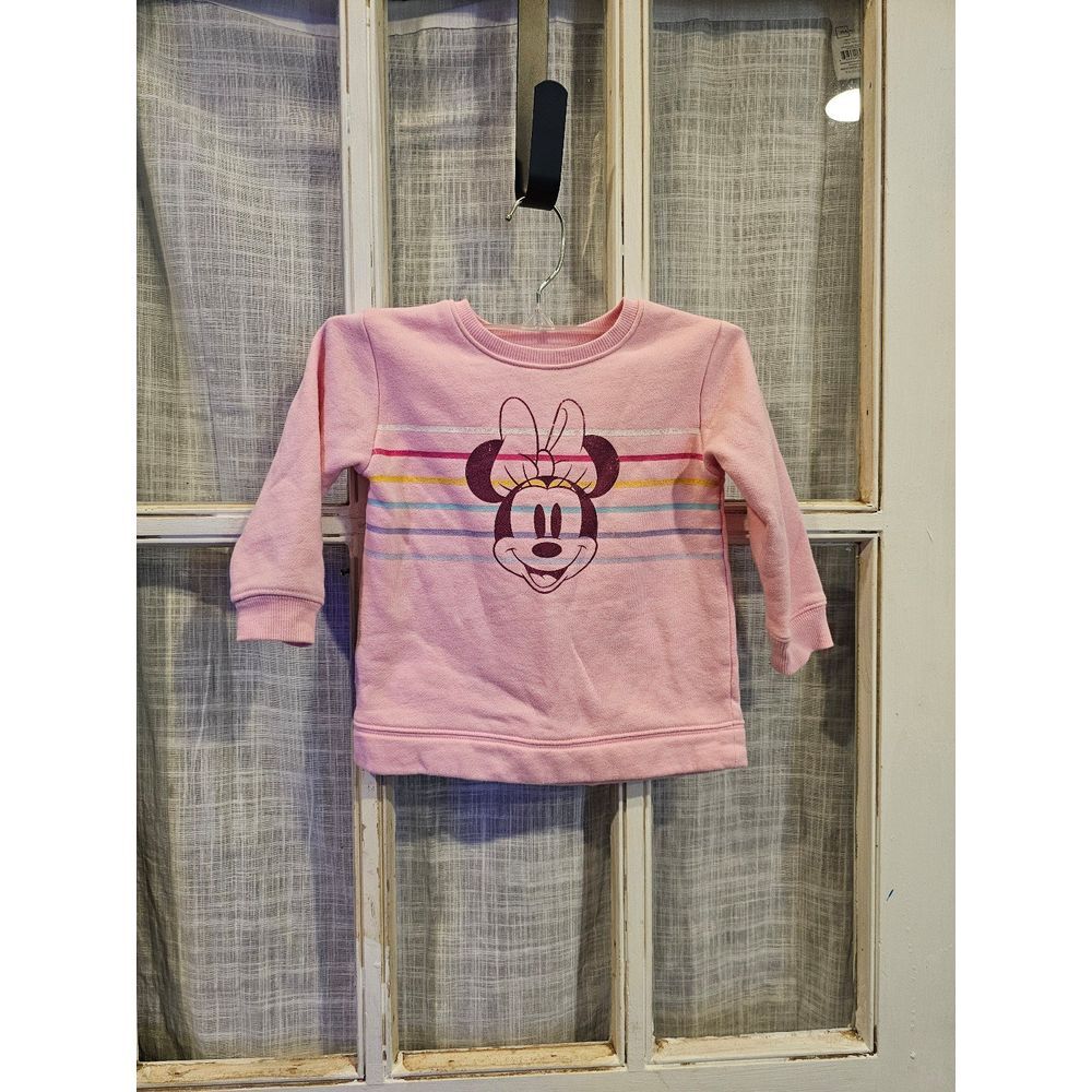Disney's‎ Minnie Mouse Pink Sweatershirt Girl's Size 18 Months